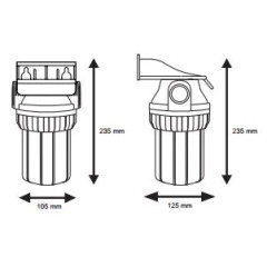 Фільтр магістральний триелементний Aquafilter FHPR5-12-WB, 1/2