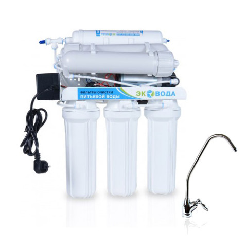 Фільтр з зворотним осмосом Ековода RO-7P-3x100GPD (підвищеної продуктивності)