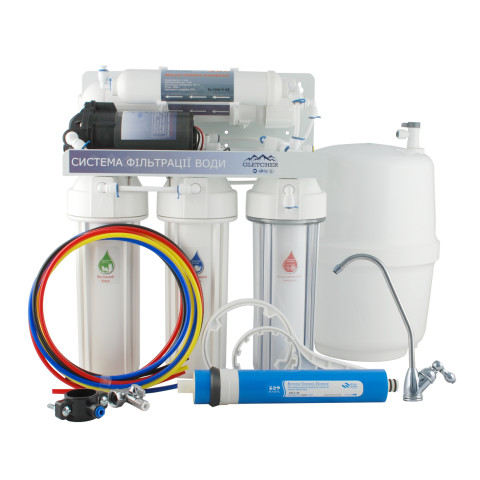 Фільтр з зворотнім осмосом GLETCHER RO-5+ з насосом