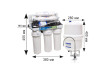 Фільтр з зворотним осмосом Aquafilter RP-RO6-75 (RP65155616) з насосом