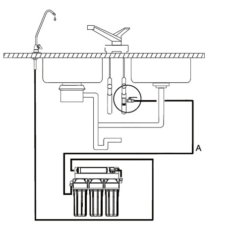 Проточний фільтр Aquafilter FP3-HJ-K1 з UF мембраною
