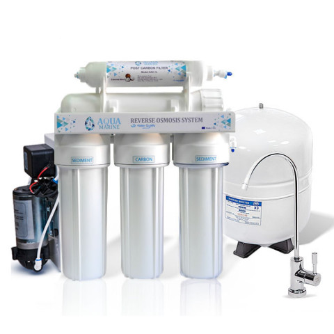 Фильтр с обратным осмосом AquaMarine RO-5P (насосом)