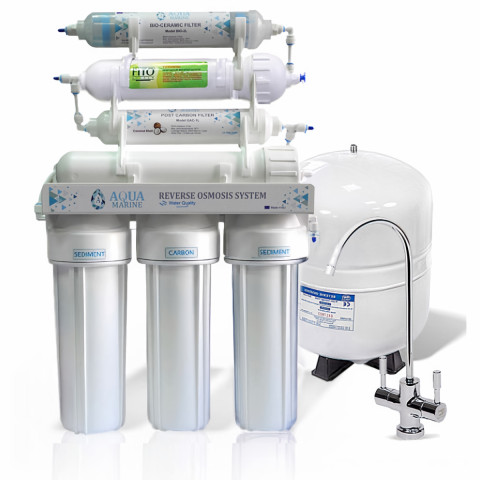 Фильтр с обратным осмосом AquaMarine RO-7 bio Шунгит