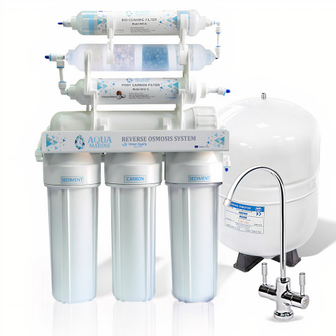 Фільтр зі зворотним осмосом AquaMarine RO-7 BIO-ACTIV (4 мінерали) bio