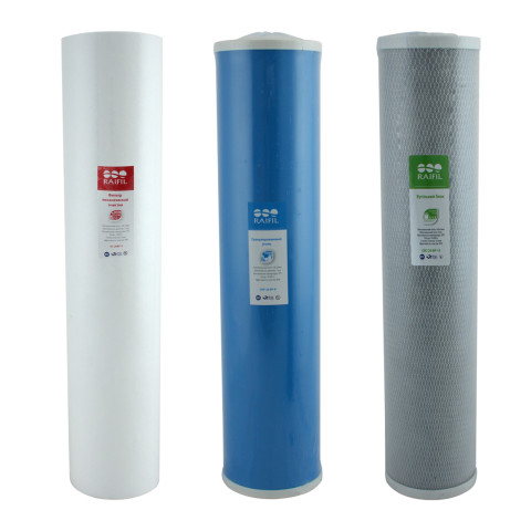 Комплект картриджів Big Blue 20" Raifil UDF-CBC (дехлорування)