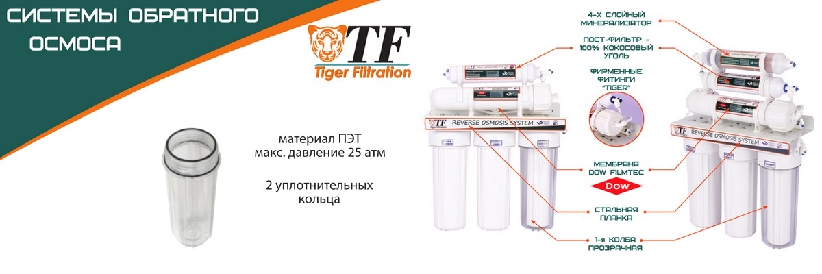 Фильтр с обратным осмосом Tiger Filtration R50