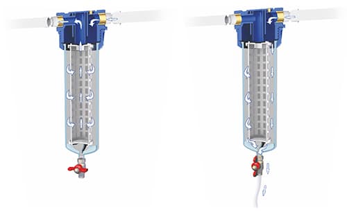 Фільтр магістральний Aquafilter FHPR1-3V_R, 1" (трехелементний) зі спусковим клапаном